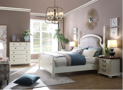 Bett Nachttisch Kommode 3 tlg. Schlafzimmer Set Design Modern Luxus Betten Neu